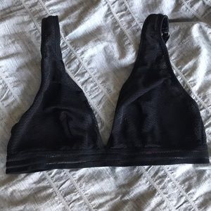 Black mesh bra